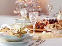 A table set on Christmas Day
