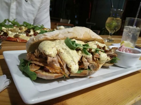 The Pig Shed sandwich at Thyme Fusion Gin Bar
