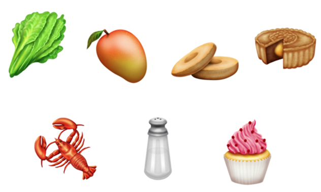 The new food-related emojis. Images by Emojipedia. 