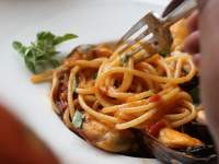 The seafood pasta at 95 Keerom