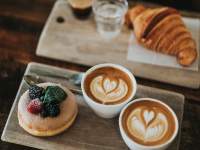 Coffee and croissants