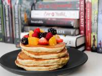 Pancakes and books. What more could you ask for?