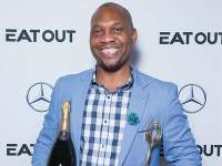 Restaurant Mosaic sommelier Moses Magwaza backstage after winning the 2018 Eat Out Wine Service Award.