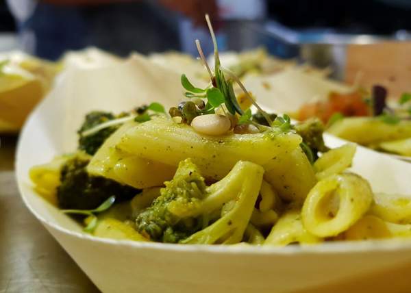 A pasta dish from Boulevard 82 Food Truck