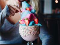 Hudson's candyfloss milkshake