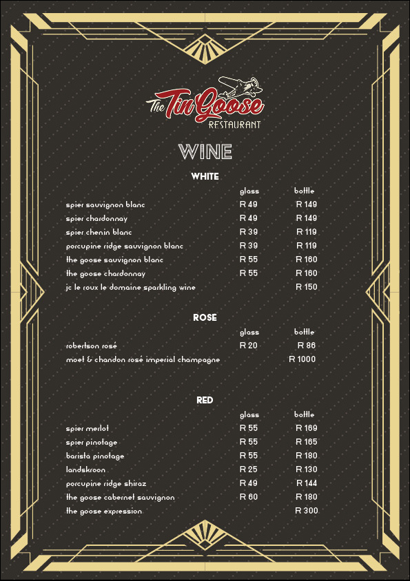 The Tin Goose Restaurant Restaurant in Kempton Park EatOut