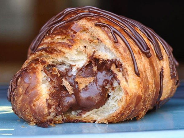 chocolate croissant prepared and served at Jason Bakery