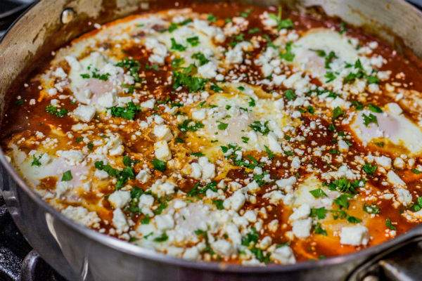 Watch Kamini Pather cook the perfect Easter brunch – a spicy shakshuka