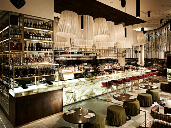 Bar area inside Zioux Restaurant