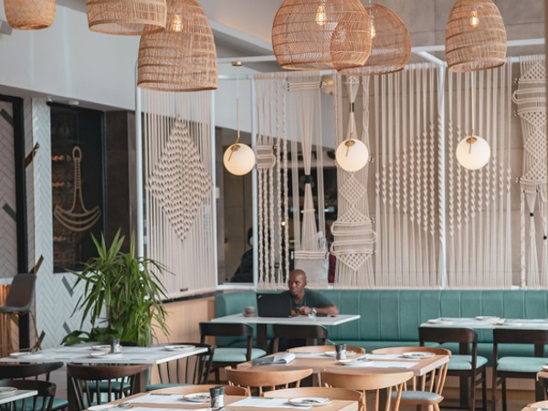 Restaurant design: How Ukkō in Bryanston pays homage to seaside aesthetics with a Med-Asian feel