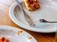 leftover pizza on plate